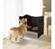 Gamelle Double Chien Chat Surélevée Mdf Brun Foncé