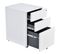 Caisson De Bureau 3 Tiroirs Verrouillables Acier Blanc