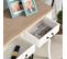 Console Style Table De Drapier Style Shabby Chic 2 Tiroirs Blanc