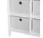 Commode Design Contemporain 6 Tiroirs Mdf Blanc Non Tissé Gris Clair