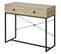 Table Console Industriel 2 Tiroirs