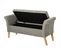 Banc Banquette Design Contemporain 2 En 1 Rangement 136,5 X 45 X 62 Cm Gris