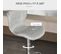 Lot De 2 Tabouret De Bar Design Contemporain Hauteur D'assise Réglable 59-81 Cm Pivotant 360° Lin