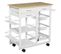 Desserte Chariot Cuisine Multi-rangements Mdf Imitation Chêne Clair Pin Blanc