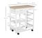 Desserte Chariot Cuisine Multi-rangements Mdf Imitation Chêne Clair Pin Blanc