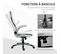 Fauteuil De Bureau Manager Gaming Revêtement Pu Blanc Noir