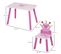 Ensemble Table Et Chaises Enfant Design Princesse Couronne Bois Pin Mdf Rose