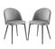 Lot De 2 Chaises De Visiteur Design Scandinave Velours