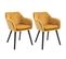 Lot De 2 Chaises De Visiteur Style Scandinave Velours