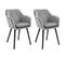 Lot De 2 Chaises De Visiteur Style Scandinave Velours