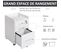 Caisson De Bureau 3 Tiroirs Panneaux Particules Mdf Blanc