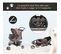 Poussette Buggy Pour Chien Chat Animaux Roue Avant Pivotante 360° Marron