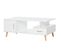 Table Basse Rectangulaire Design Scandinave Blanc