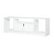 Meuble TV Design 3 Niches + Placard Double Porte - Panneaux Particules Blanc