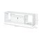 Meuble TV Design 3 Niches + Placard Double Porte - Panneaux Particules Blanc