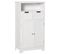 Meuble Bas De Salle De Bain Multi-rangements Mdf Blanc