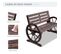 Banc De Jardin 3 Places Style Rustique Chic Bois Sapin Traité Carbonisation