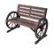 Banc De Jardin 3 Places Style Rustique Chic Bois Sapin Traité Carbonisation