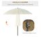 Parasol Inclinable Rond Avec Manivelle Métal Polyester Haute Densité