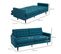 Canapé Convertible 2 Places Design Contemporain Tissu Lin