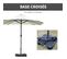 Parasol De Jardin XXL Manivelle Acier Polyester Haute Densité