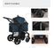 Poussette Buggy Pliable Chien Chat Panier De Rangement Amortisseurs Bleu