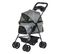 Poussette Buggy Pliable Chien Chat Panier Rangement 4 Roues