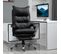 Fauteuil De Bureau Direction Avec Repose-pied Pu Noir