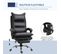 Fauteuil De Bureau Direction Avec Repose-pied Pu Noir