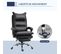 Fauteuil De Bureau Direction Avec Repose-pied Pu Noir