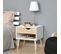 Chevet Design Scandinave Avec Niche Blanc Aspect Chêne Clair