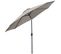 Parasol Octogonal Inclinable 3 M Métal Polyester Gris Clair