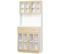 Armoire De Cuisine Multi-rangement Blanc Aspect Chêne Clair