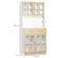 Armoire De Cuisine Multi-rangement Blanc Aspect Chêne Clair