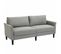 Canapé 2 Places Style Contemporain Tissu Aspect Lin