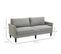 Canapé 2 Places Style Contemporain Tissu Aspect Lin