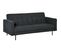 Canapé Convertible 2 Places Style Chesterfield Tissu Gris Foncé