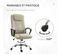 Fauteuil De Bureau Manager Ergonomique Grand Confort Hauteur Réglable Pivotant 360° Lin