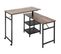 Bureau D'angle Modulable Design Industriel Aspect Vieux Bois Métal Noir