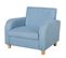 Fauteuil Enfant Design Scandinave Grand Confort Lin Bleu