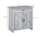 Buffet 2 Portes Tiroir Style Rural Chic Aspect Bois Gris Clair