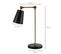 Lampe De Table Articulée Style Néo-rétro Métal Doré Abat-jour Noir