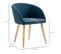 Lot De 2 Chaises De Visiteur Style Scandinave Tissu Aspect Lin