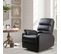 Fauteuil Relax Inclinable Revêtement Synthétique Brun Foncé