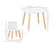 Ensemble Table Et Chaises Enfant Design Scandinave Motif Ourson Blanc Bois Pin