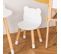 Ensemble Table Et Chaises Enfant Design Scandinave Motif Ourson Blanc Bois Pin