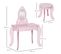 Coiffeuse Enfant Et Tabouret Design Girly Avec Motifs à Cœur Rose