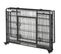 Cage Chiens Pliable Sur Roulettes 2 Portes Verrouillables Métal Gris Noir