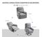 Fauteuil Releveur De Relaxation Réglable Tissu Gris Clair Chiné