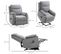 Fauteuil Releveur De Relaxation Réglable Tissu Gris Clair Chiné